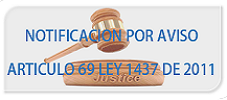 Noficaciones por aviso Oficina Juridica.